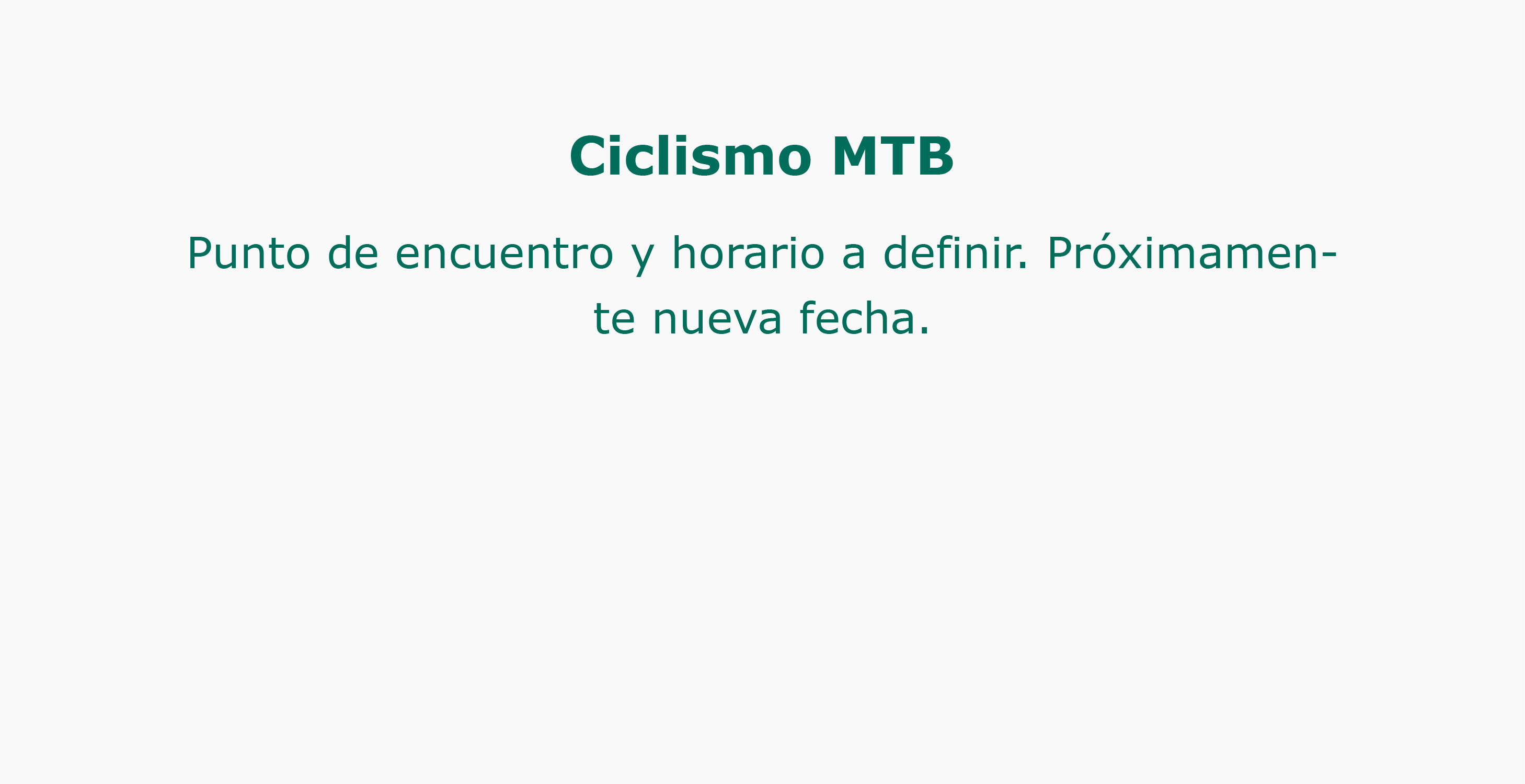 Ciclismo MTB