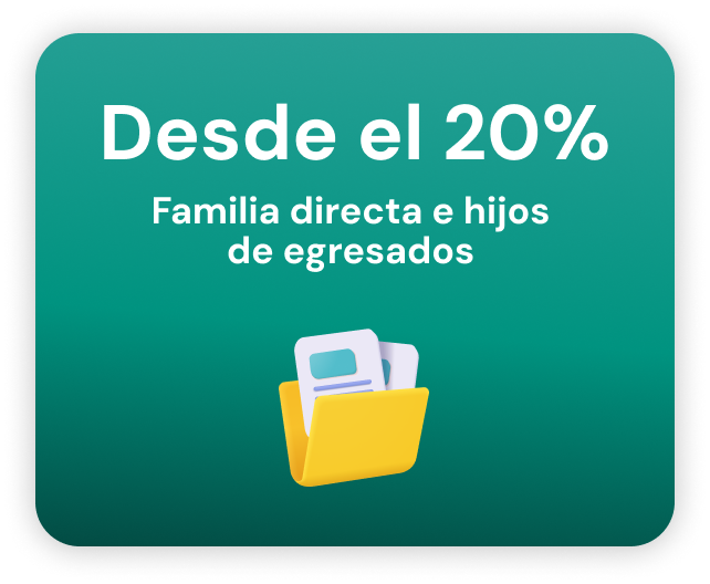 Descuento 20% familiar directo Siglo 21
