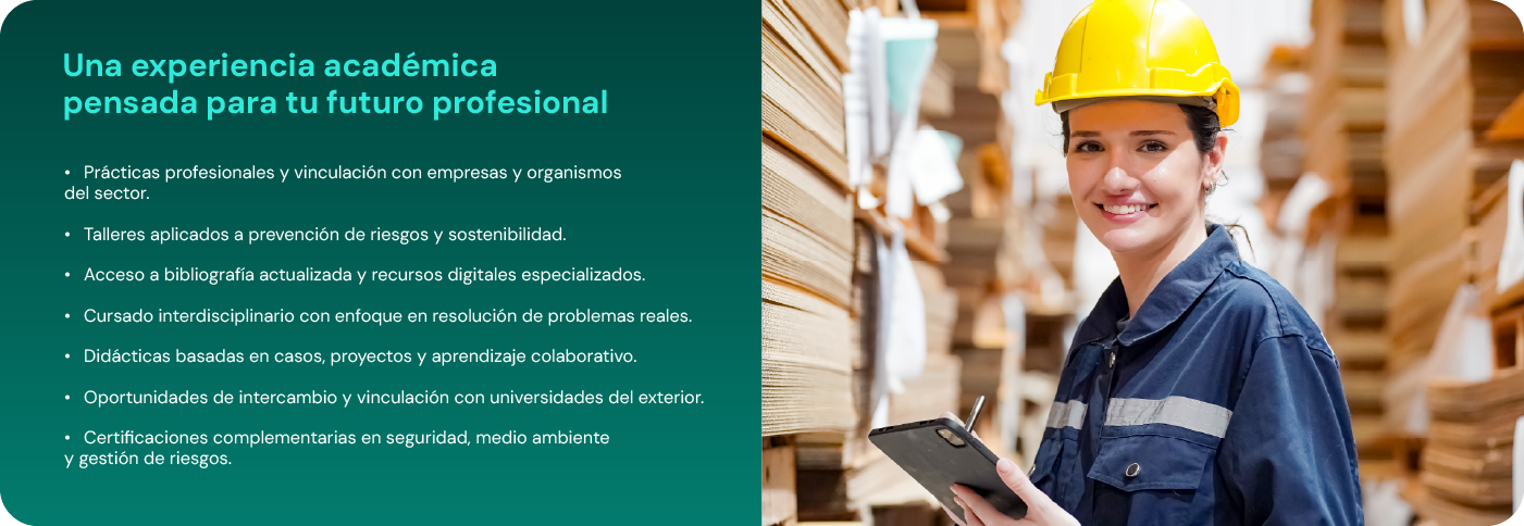 Banner desktop diferenciales Licenciatura en Higiene, Seguridad y Medio Ambiente del Trabajo Universidad Siglo 21