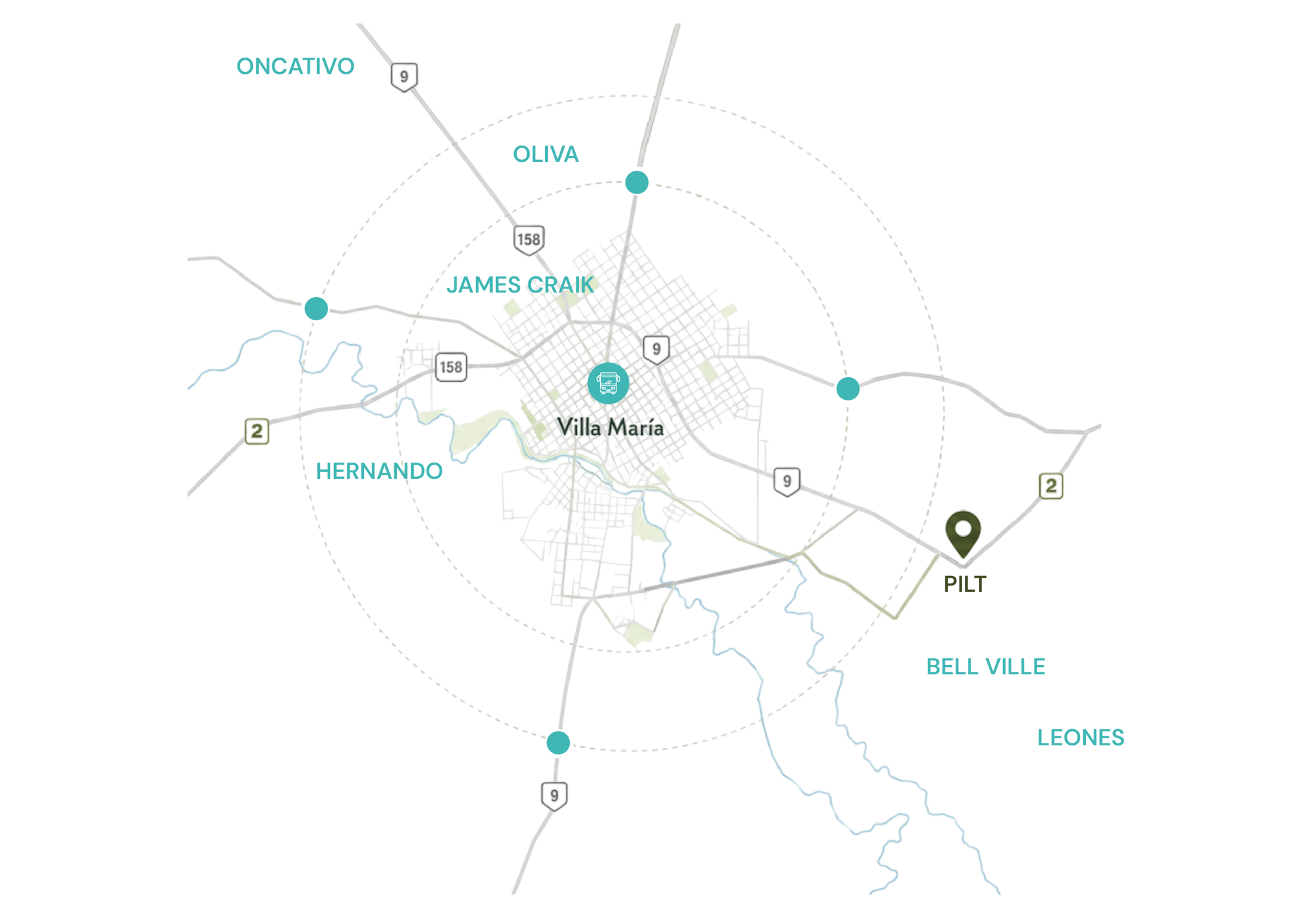 Mapa Villa María - sin referencias Mapa Villa María - sin referencias