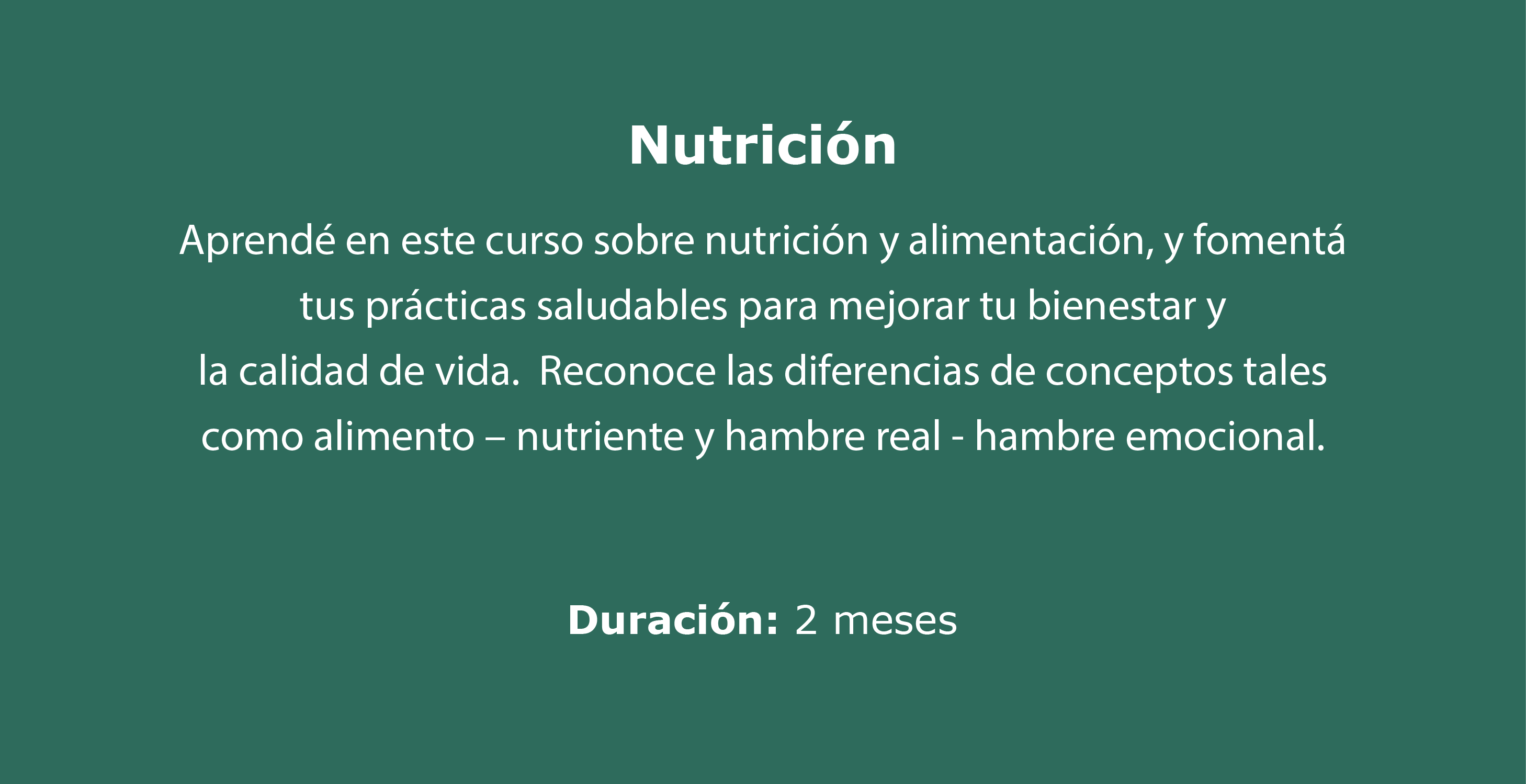 Vida 21 - Nutricion