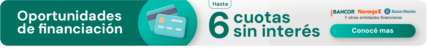 Banner desktop financiación hasta 6 cuotas sin interés Universidad Siglo 21